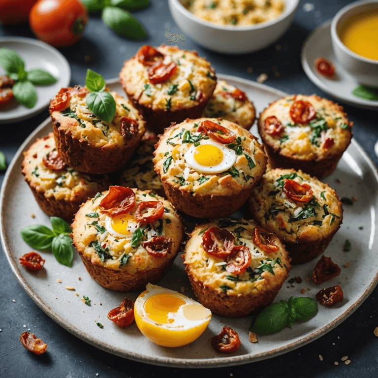 Savory Breakfast Muffins with Prosciutto and Sun-Dried Tomatoes