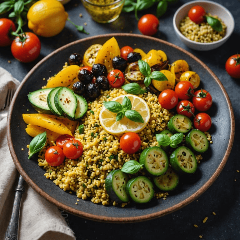 Savory Breakfast Millet Bowl with Roasted Vegetables calories and nutrition facts