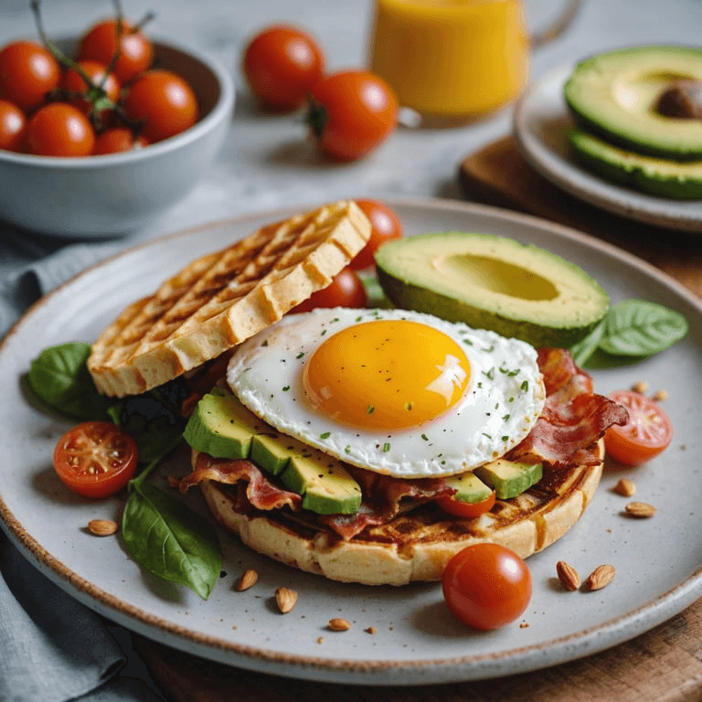 Keto Breakfast Chaffle Sandwich