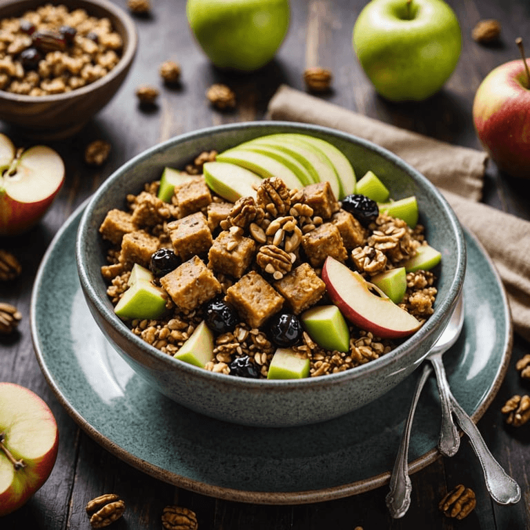 Crispy Tempeh and Apple Breakfast Bowl calories and nutrition facts
