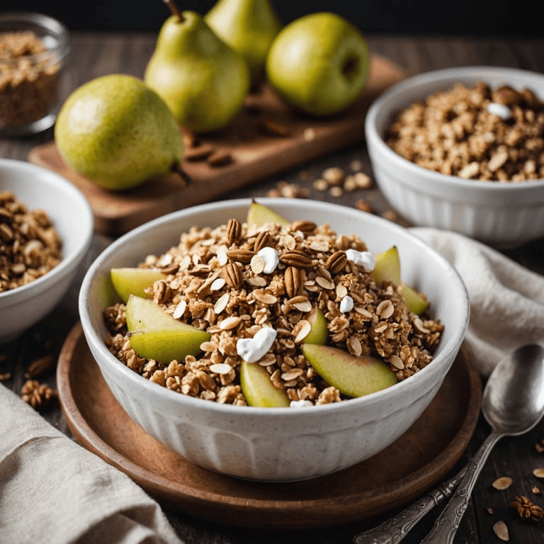 Cardamom Pear Breakfast Crumble calories and nutrition facts