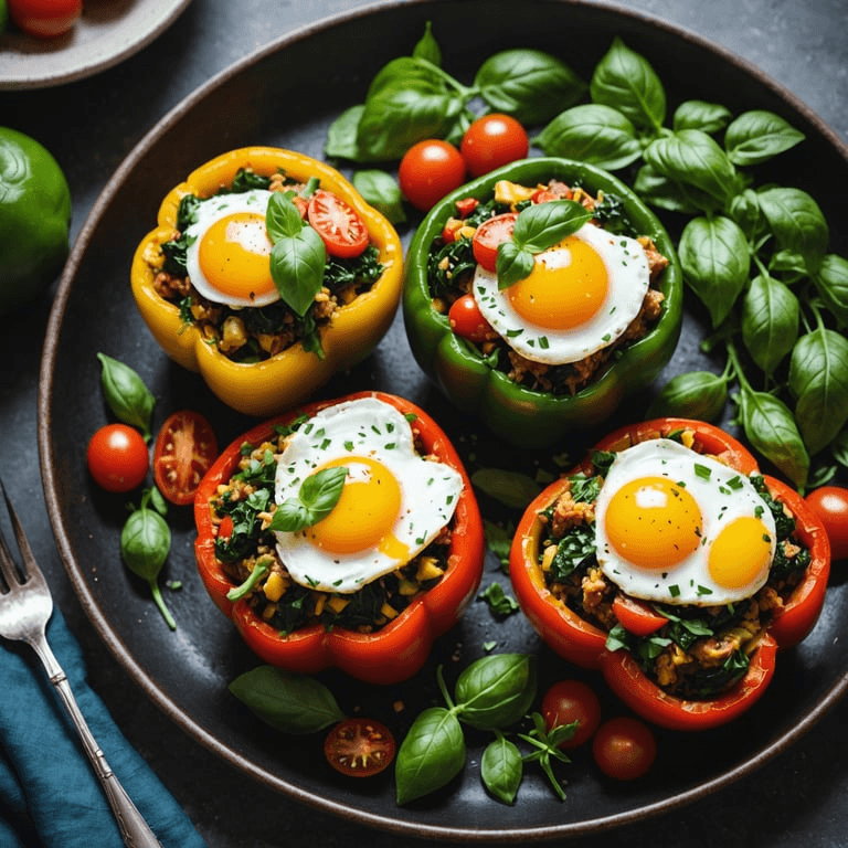 Caveman's Breakfast Stuffed Peppers