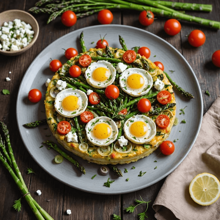 Crispy Calamari and Asparagus Frittata