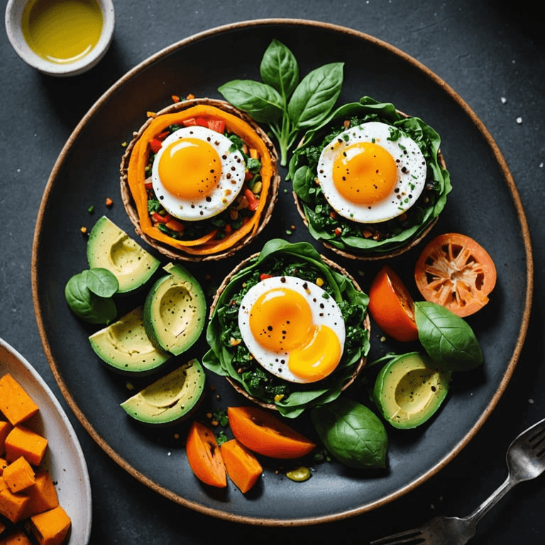 Caveman's Rainbow Veggie Egg Nests