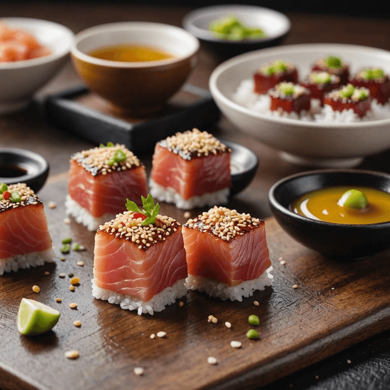 Honey-Glazed Sesame Tuna Bites calories and nutrition facts