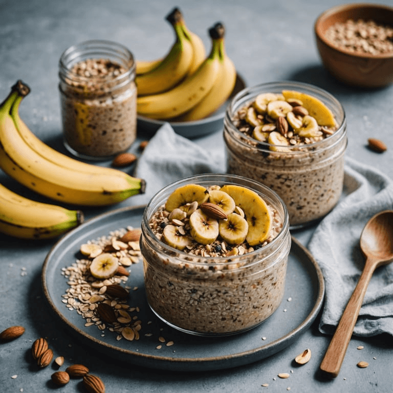 Overnight Oats with Caramelized Banana and Almond Butter calories and nutrition facts