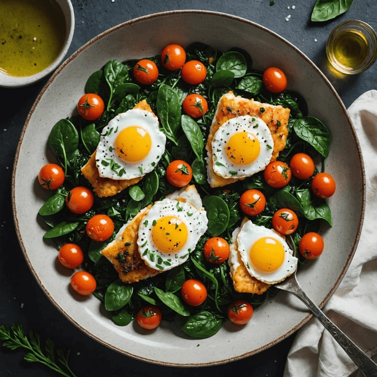 Crispy Cod and Spinach Breakfast Skillet