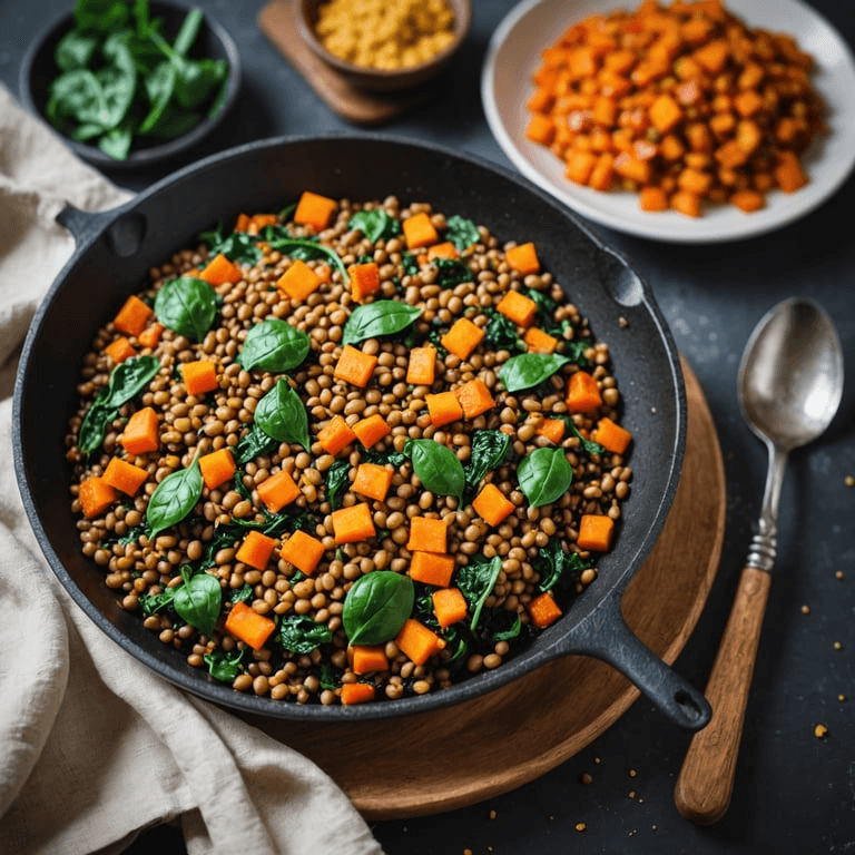 Savory Lentil and Vegetable Breakfast Skillet