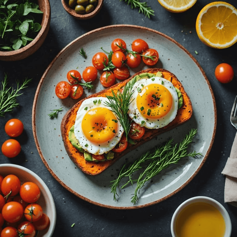 Caveman's Sunrise Sweet Potato Toast