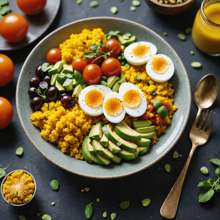 Golden Cauliflower Breakfast Bowl calories and nutrition facts