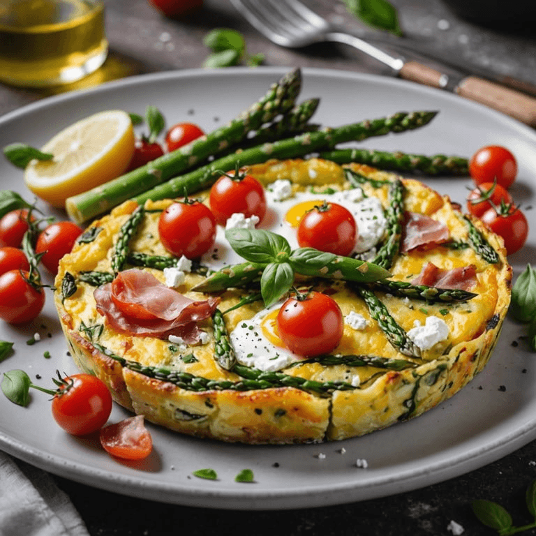 Breakfast Frittata with Asparagus and Goat Cheese